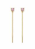 Orecchini saliscendi rosa
