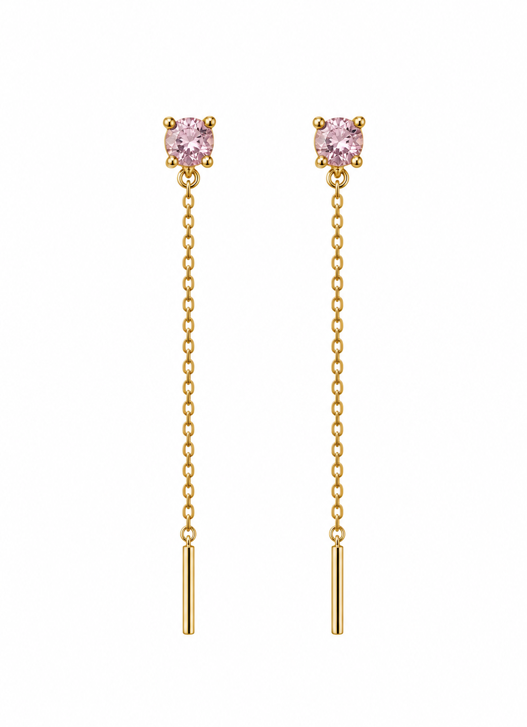 Orecchini saliscendi rosa