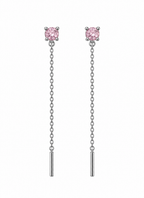 Orecchini saliscendi rosa